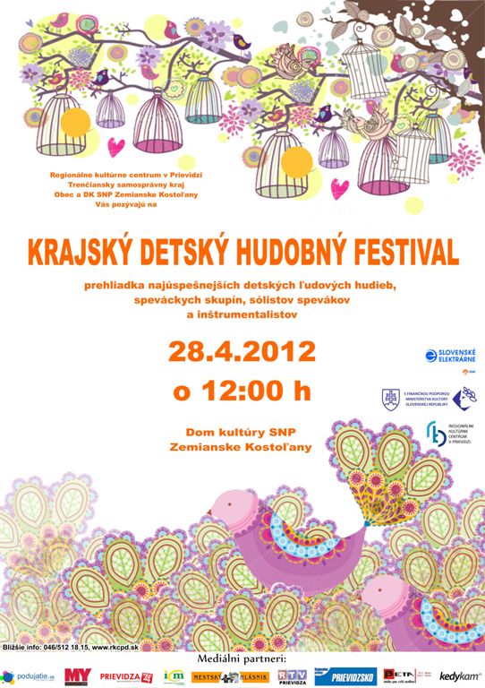 Krajský detský hudobný festival - plagát
