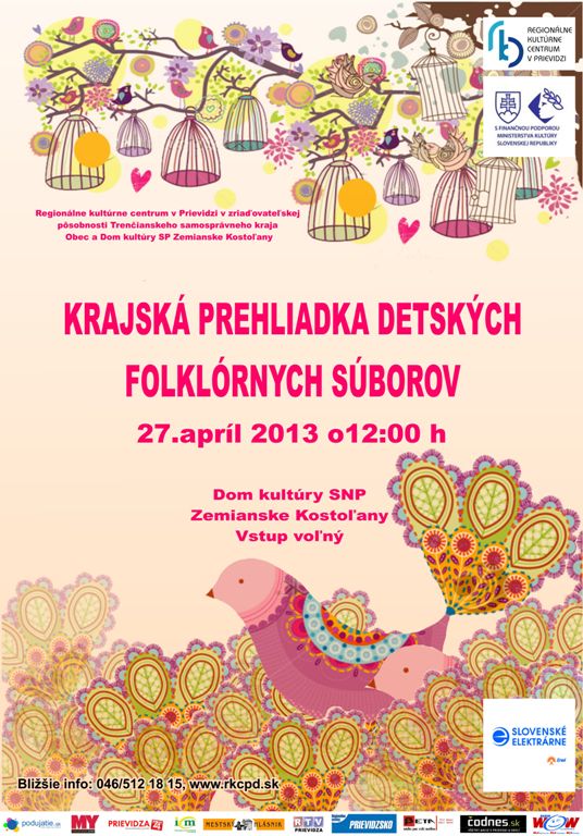 Krajská prehliadka detského folklóru - plagát