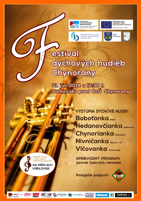 Festival dychovej hudby Chynorany - plagát