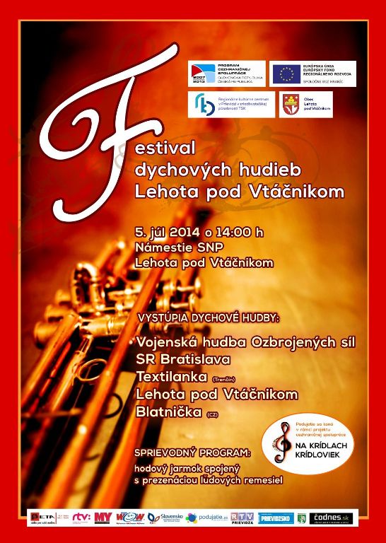 Festival dychových hudieb Lehota pod Vtáčnikom - plagát