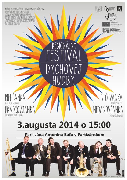 Festival dychových hudieb Partizánske - plagát