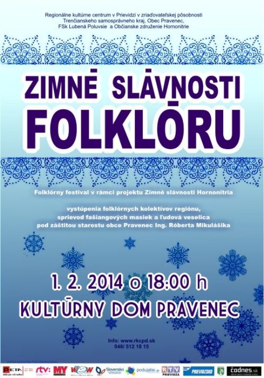 Zimné slávnosti folklóru 2014 - plagát