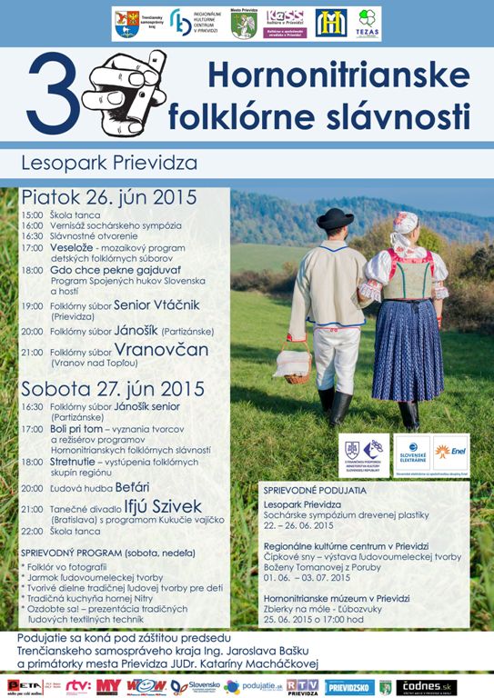 Hornonitrianske folklórne slávnosti - programový plagát