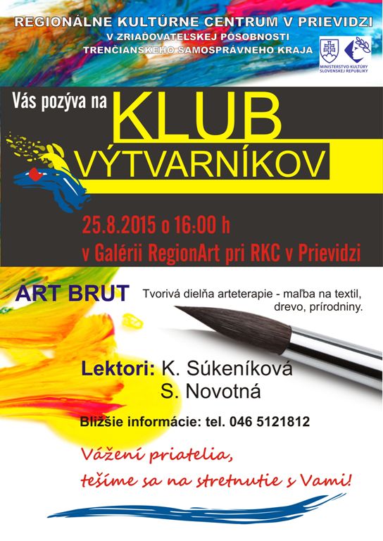 ART/BRUT - tvorivá dielňa - plagát
