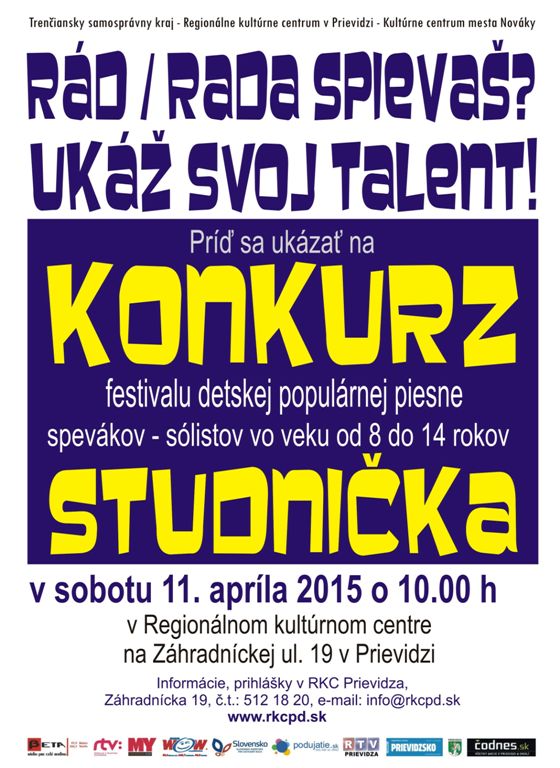 Konkurz Studnička 2015 - plagát