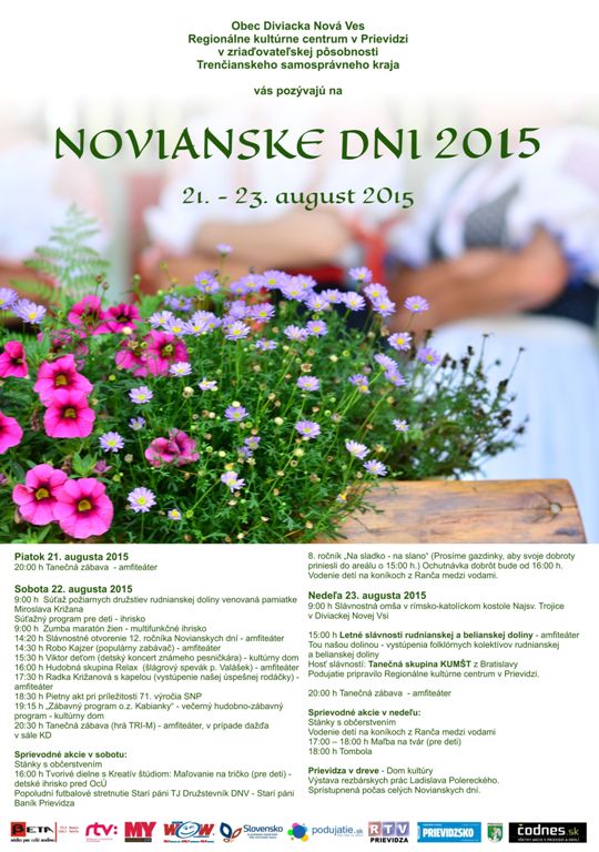 Novianske dni 2015 - plagát