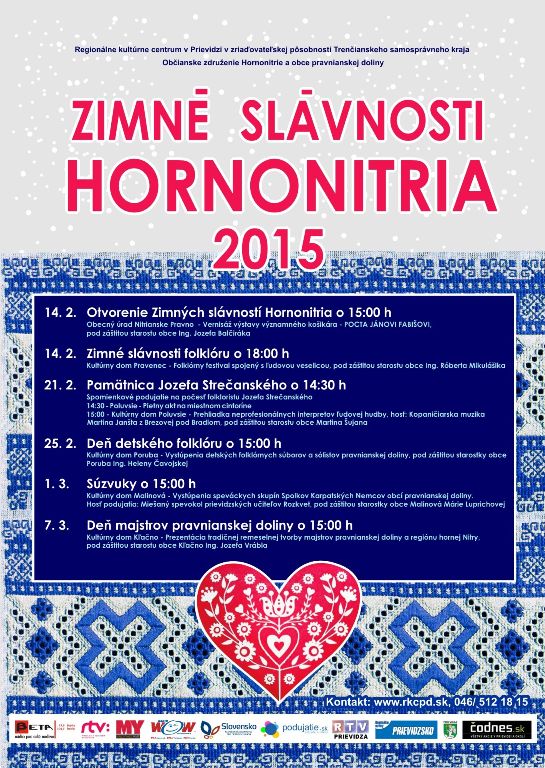 Zimné slávnosti Hornonitria - plagát