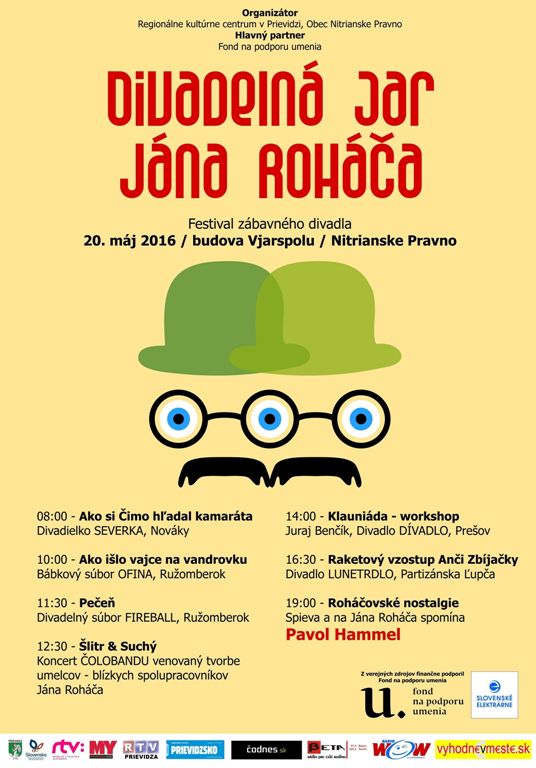 Divadelná jar Jána Roháča 2016 - plagát