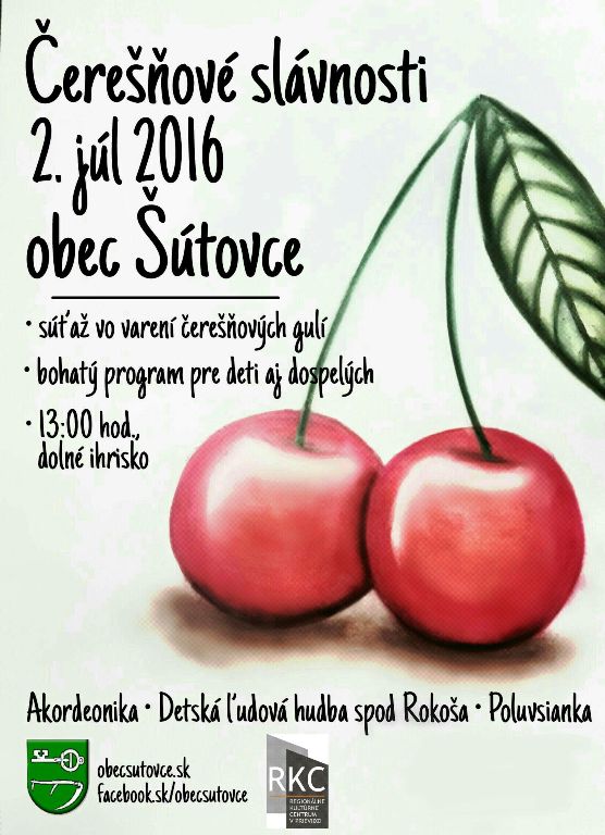Čerešňové slávnosti 2016 - plagát