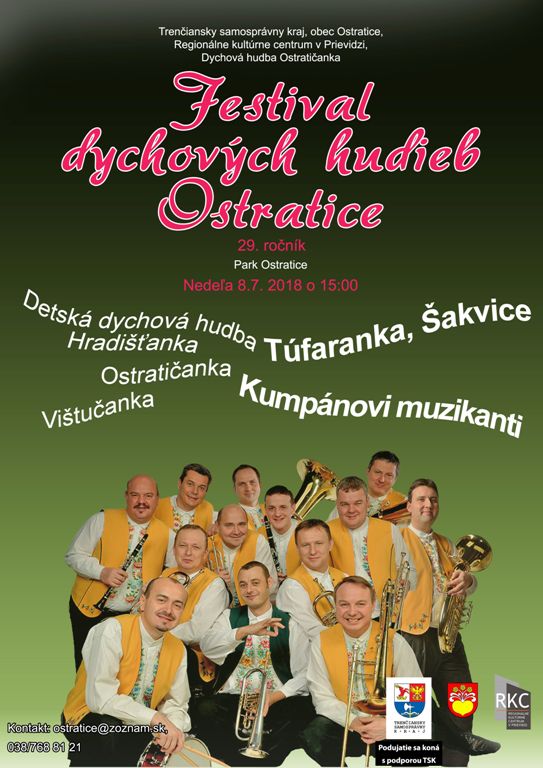 Festival dychovej hudby Ostratice - plagát