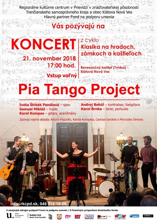 Klasika na zámkoch - Pia Tango Project - plagát