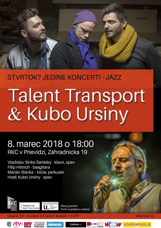 Štvrtok? Jedine koncert! Talent Transport & Kubo Ursiny - plagát