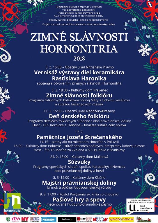 Zimné slávnosti Hornonitria - ideový plagát