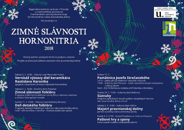 Zimné slávnosti Hornonitria - pozvánka