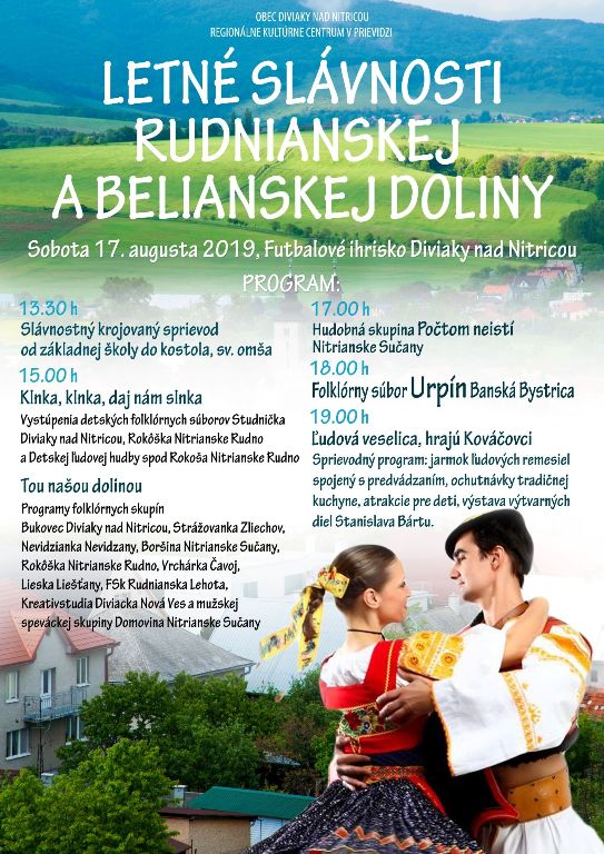 Letné slávnosti rudnianskej a belianskej doliny 2019 - plagát