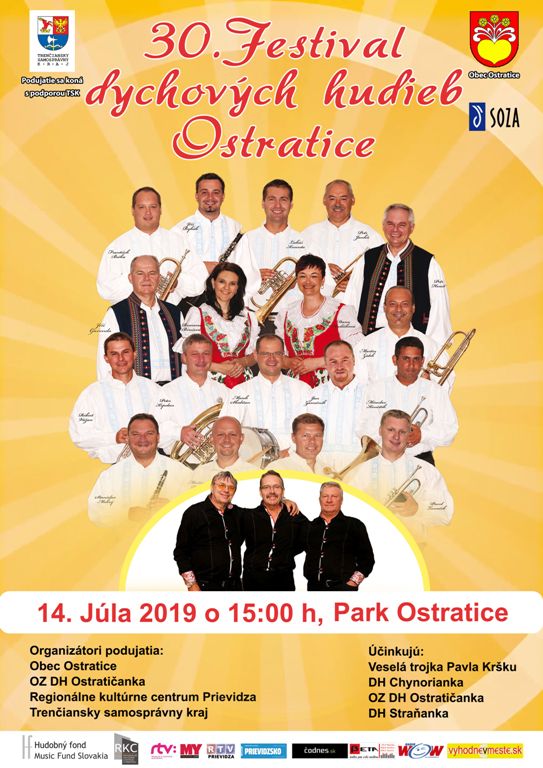 30. Festival dychových hudieb Ostratice - plagát