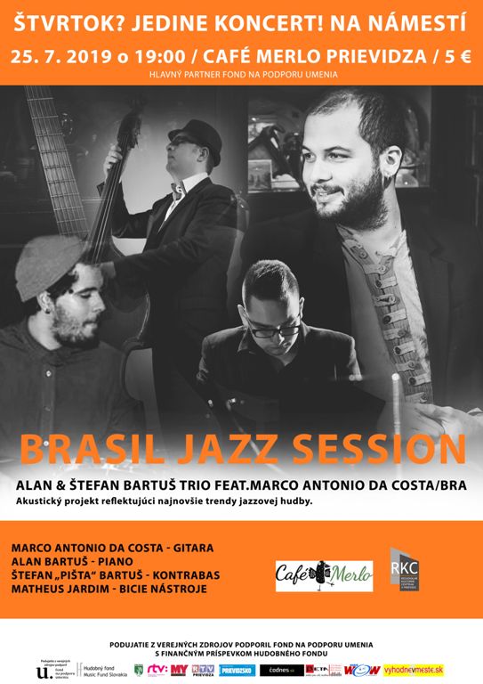 Štvrtok? Jedine koncert! Na námestí: Brasil Jazz Session - plagát