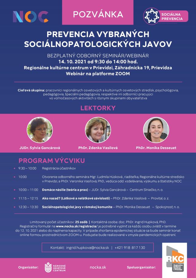 Prevencia vybraných sociálnopatologických javov - plagát