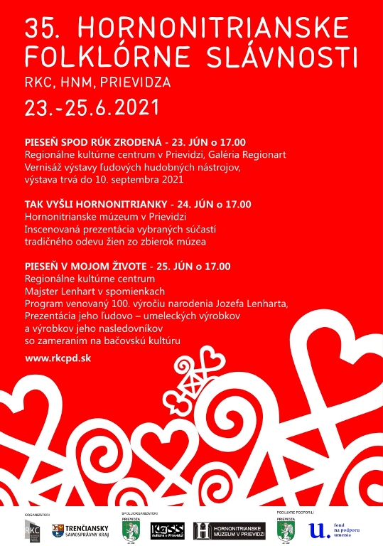 Hornonitrianske folklórne slávnosti 2021 - programový plagát