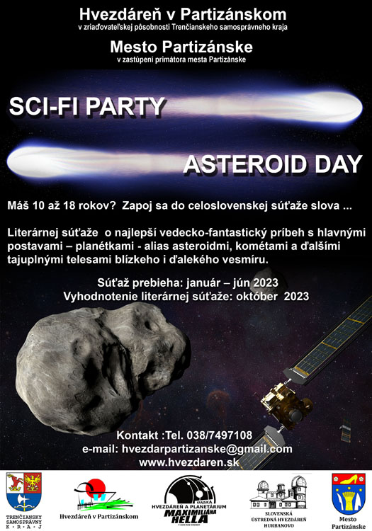 Súťaž "Sci-Fi Party Asteroid Day" 2023 - plagát