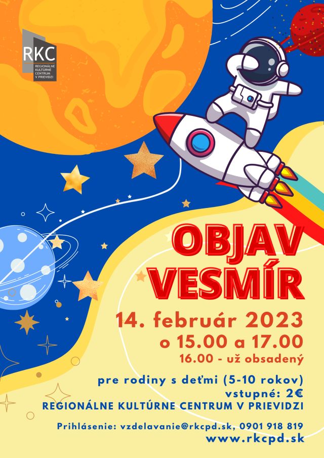 Objav vesmír 2023 - plagát pre rodiny