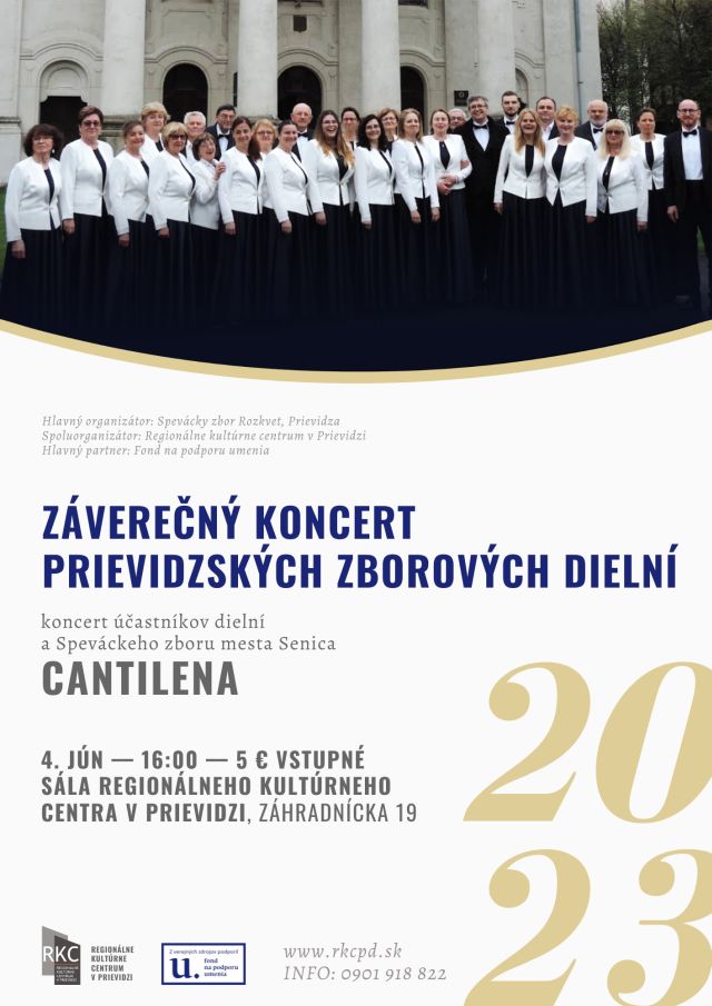 Prievidzské zborové dielne 2023 - koncert - plagát
