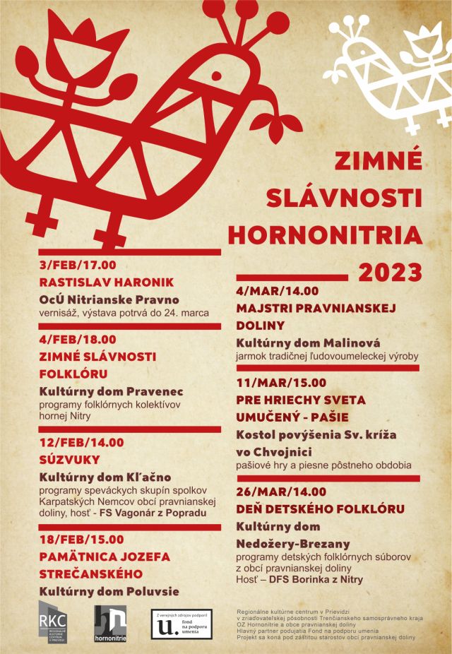 Zimné slávnosti Hornonitria 2023 - plagát