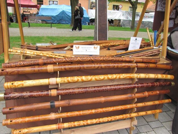 Ukážka tradičných hudobných nástrojov - fujary a píšťalky