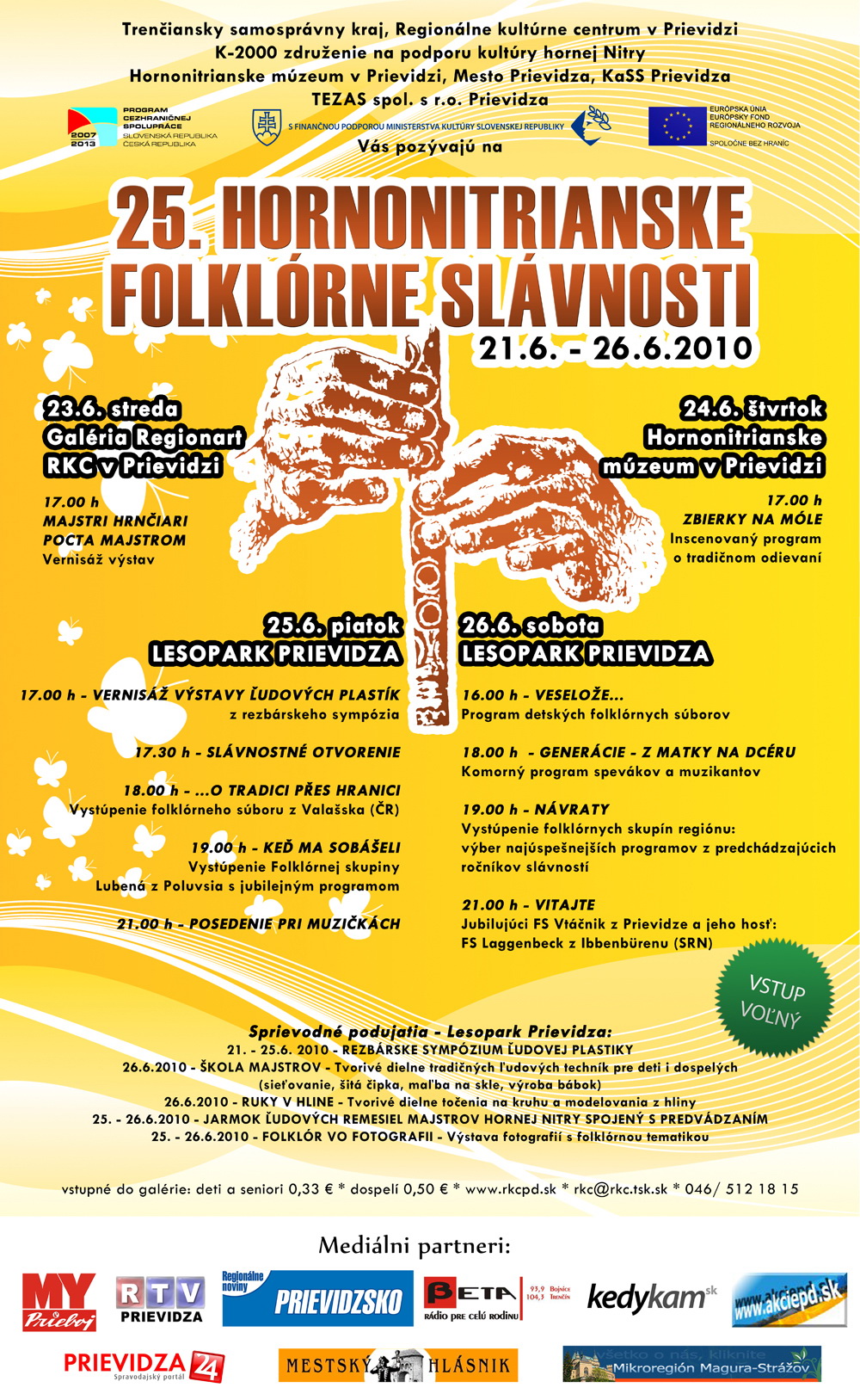 Hornonitrianske folklórne slávnosti - plagát