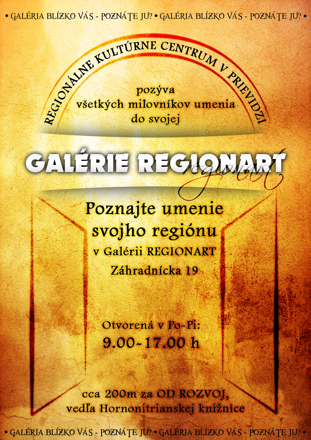 Galéria Regionart - plagát