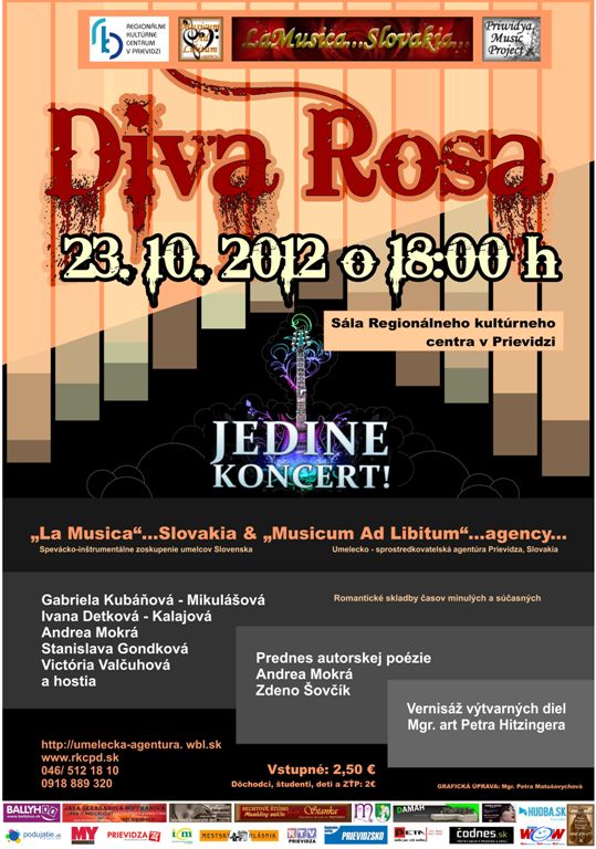 koncert Diva Rosa - plagát 