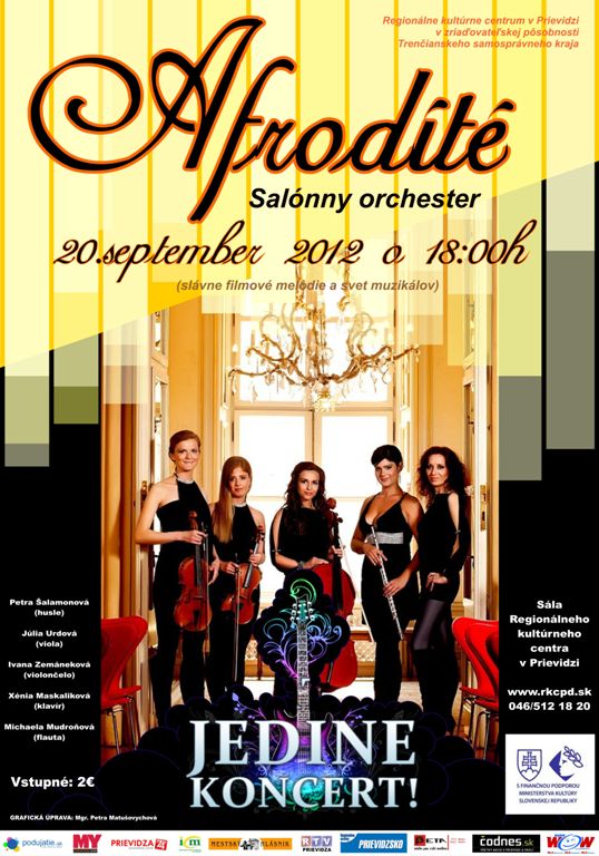 Salónny orchester Afrodité - plagát