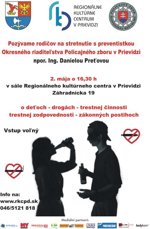 Beseda s preventistkou npor. Ing. Danielou Preťovou - plagát