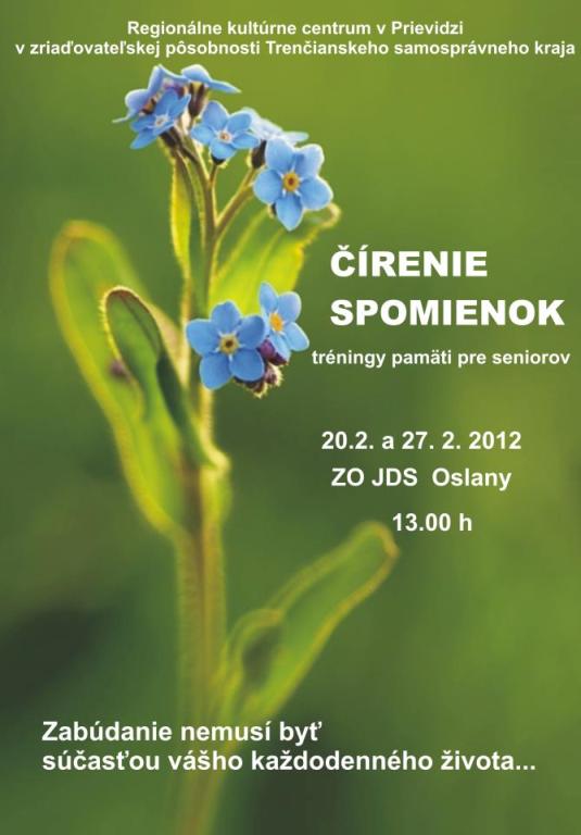 Čírenie spomienok - plagát