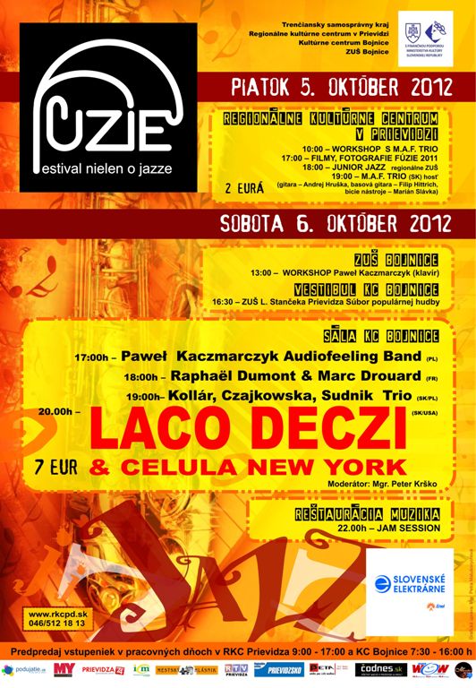 Fúzie - festival nielen o jazze 2012 - plagát