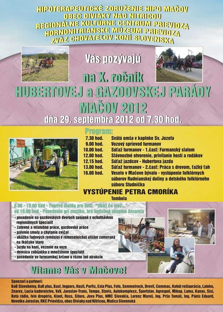 Hubertova a gazdovská paráda 2012 - plagát
