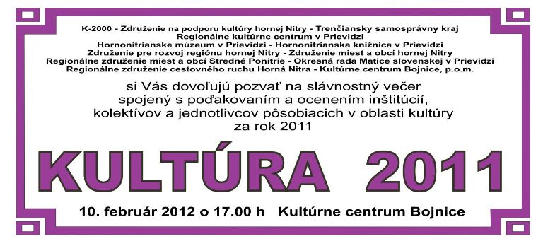 Kultúra 2011 - pozvánka