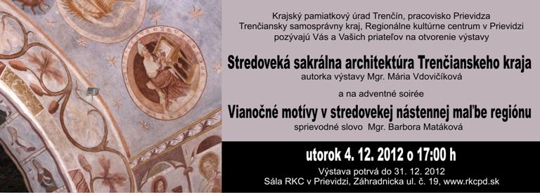Stredoveká sakrálna architektúra Trenčianskeho kraja - pozvánka