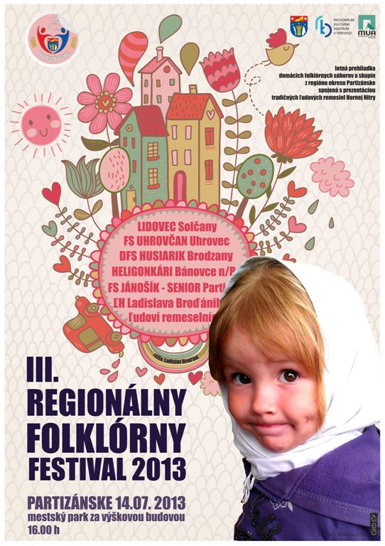 III. regionálny folklórny festival v Partizánskom - plagát