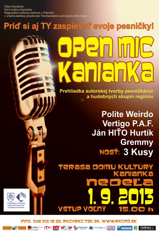 Open mic - plagát