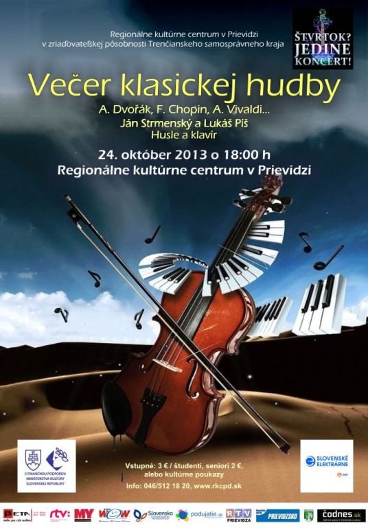 Večer klasickej hudby - plagát