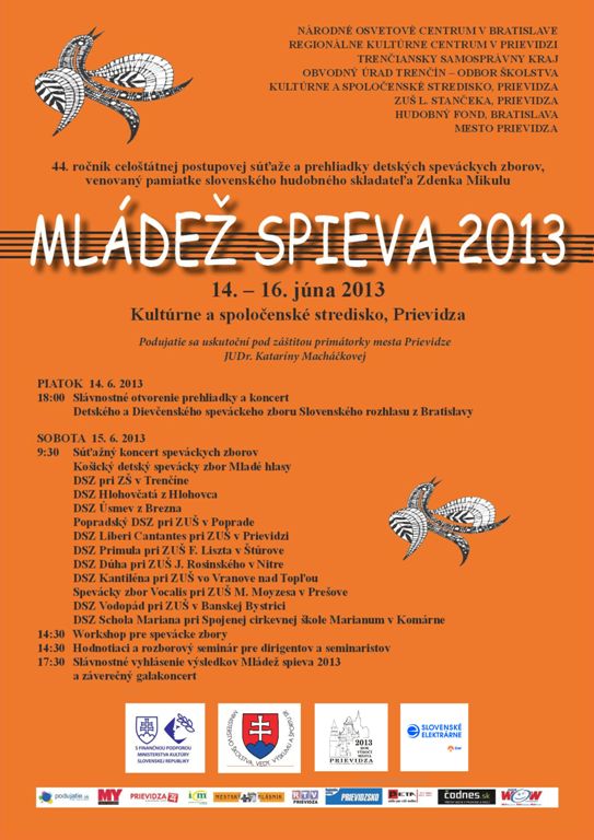 Mládež spieva 2013 - plagát