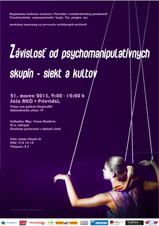 Závislosť od psychomanipulatívnych skupín - plagát