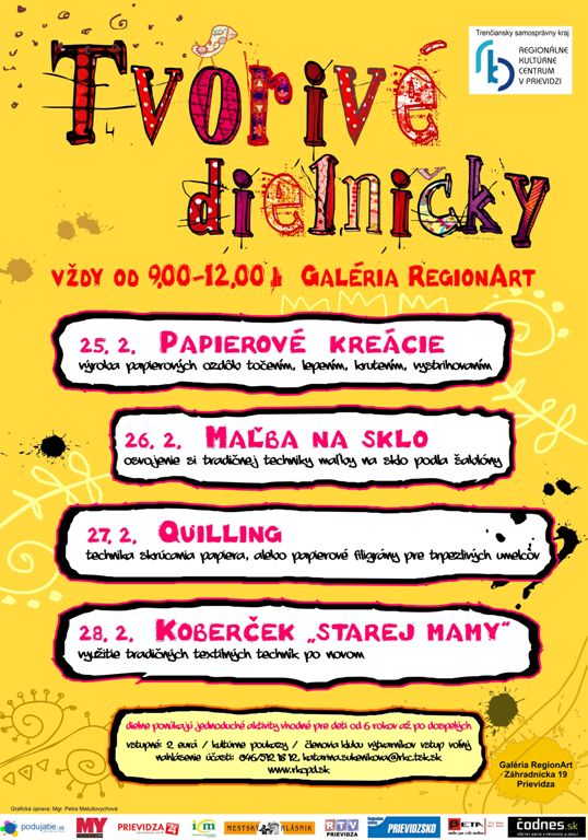 Tvorivé dielničky jar 2013 - plagát