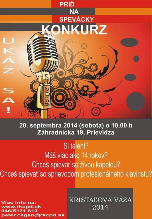 Konkurz Krištáľová váza 2014 - plagát