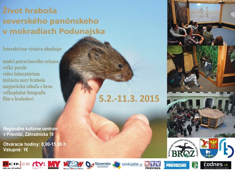 Život hraboša severského panónskeho v mokradiach Podunajska - plagát