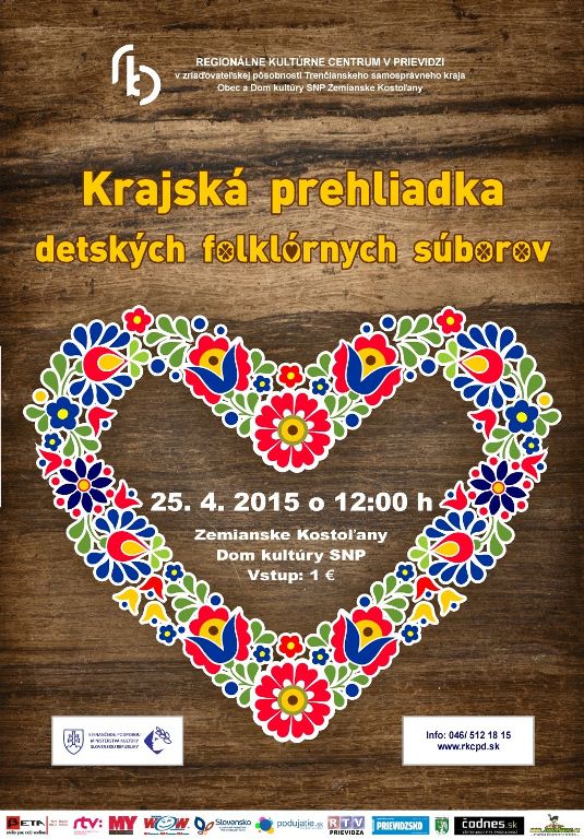 Krajská prehliadka detských folklórnych súborov - plagát