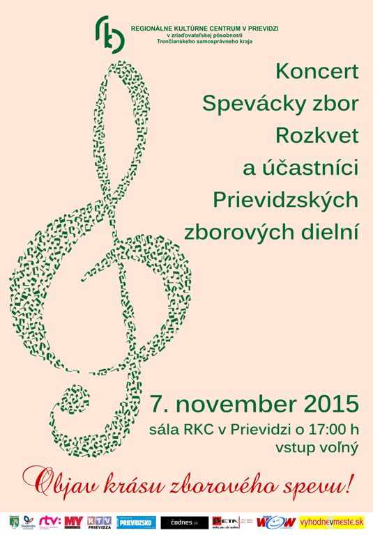 Koncert speváckeho zboru Rozkvet - plagát