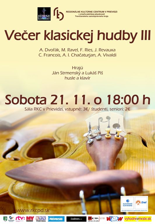 Večer klasickej hudby - plagát