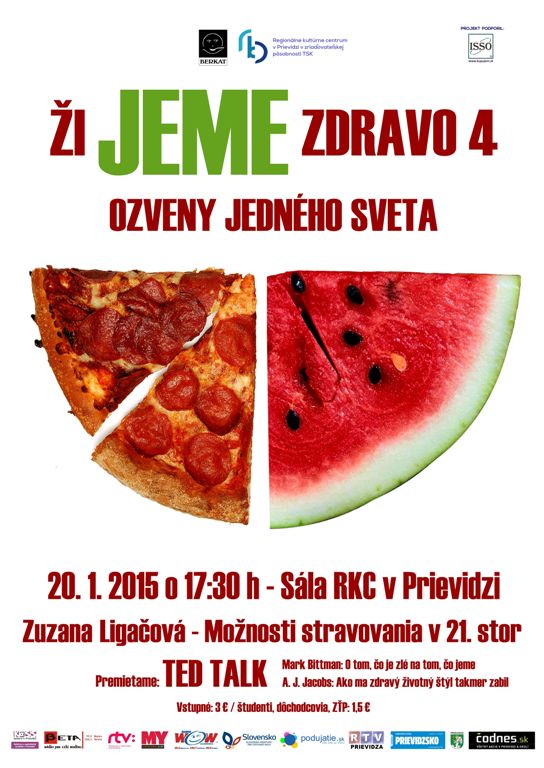 Ozveny Jedného sveta v Prievidzi / ŽiJeme zdravo 4 - plagát